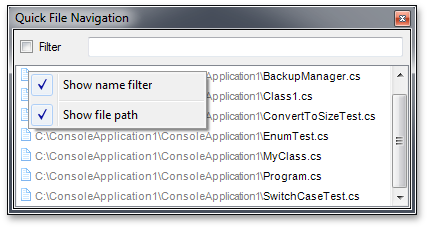 CodeRush使用教程十：快速文件导航（Quick File Navigation）