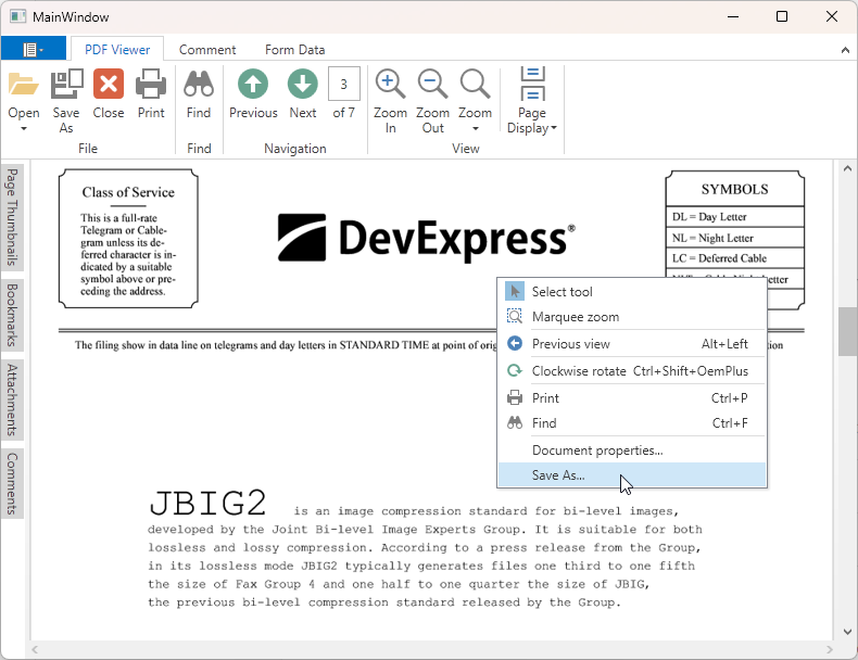 DevExpress WPF示例：PDF Viewer - 如何自定义弹出菜单？
