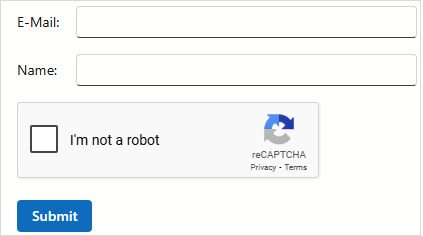 DevExpress示例：Blazor数据编辑器 - 如何使用Google reCAPTCHA？